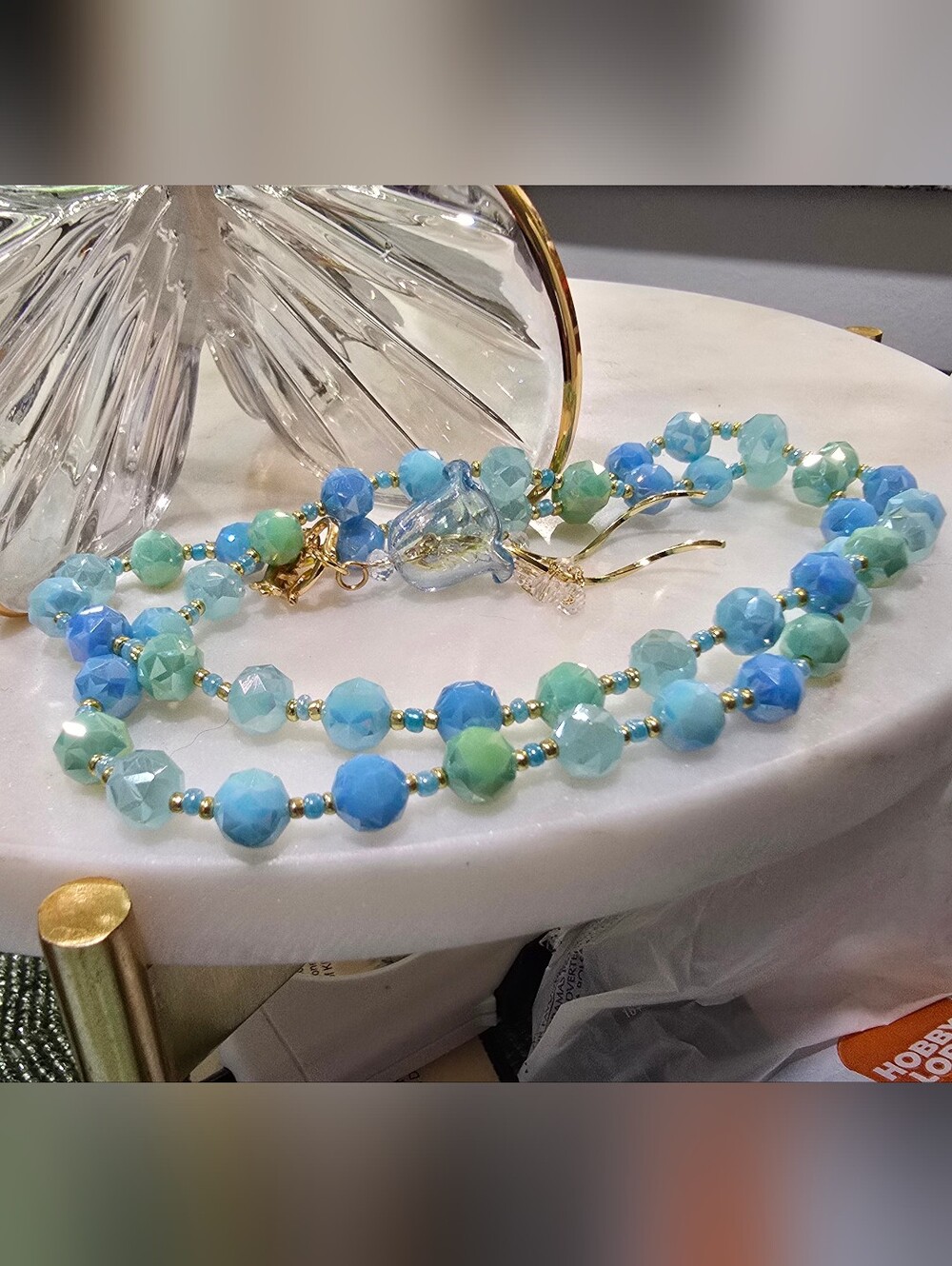Jellyfish Glass Bead Necklace